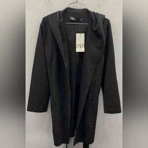 Zara Black Open Front Coat